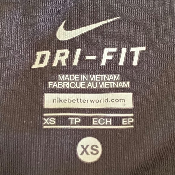 Nike Pro Dri Fit BE STRONG Womens Size XS Leggings Capri Pants Black Running - Picture 6 of 10